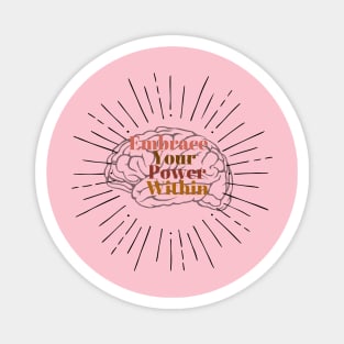 Empower Your Power Within | Brain with Sparks Design Magnet